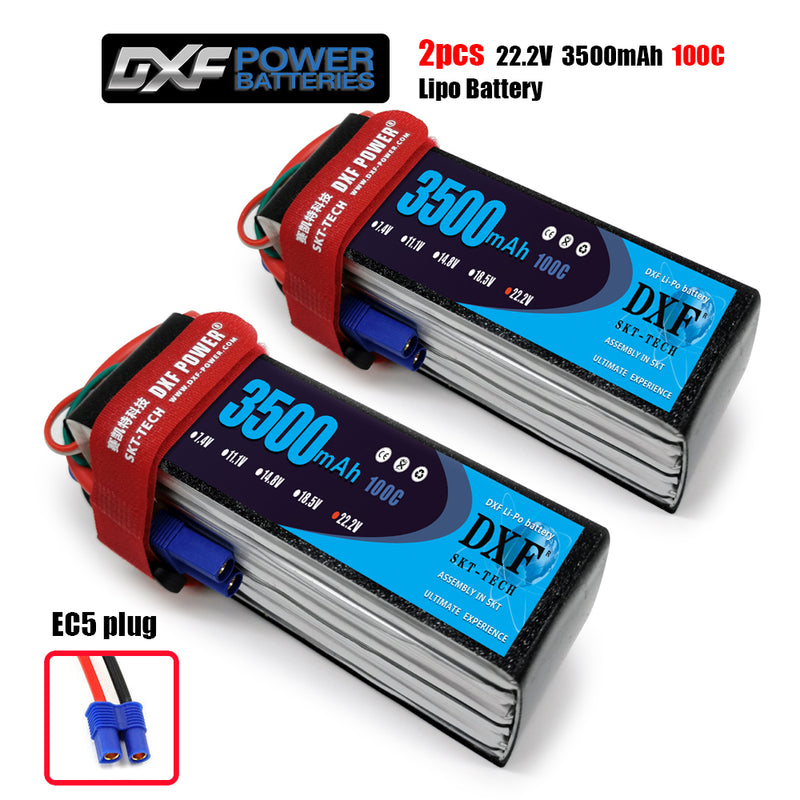 (CN)DXF Lipo Battery 6S 22.2V 3500MAH 100C GRAPHENE \ For FPV Drone UAV RC Helicopter Car Boat Parts With XT60 T 22.2V Battery