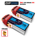 (CN)DXF 4S Lipo Battery 14.8V 100C 3800mAh Soft Case Battery with EC5 XT90 Connector for Car Truck Tank RC Buggy Truggy Racing Hobby