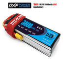 (CN)DXF 4S Lipo Battery 14.8V 60C 3800mAh Soft Case Battery with EC5 XT90 Connector for Car Truck Tank RC Buggy Truggy Racing Hobby