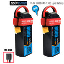 (CN)DXF 3S Lipo Battery 11.4V 130C 8000mAh Soft Case Battery with EC5 XT90 Connector for Car Truck Tank RC Buggy Truggy Racing Hobby