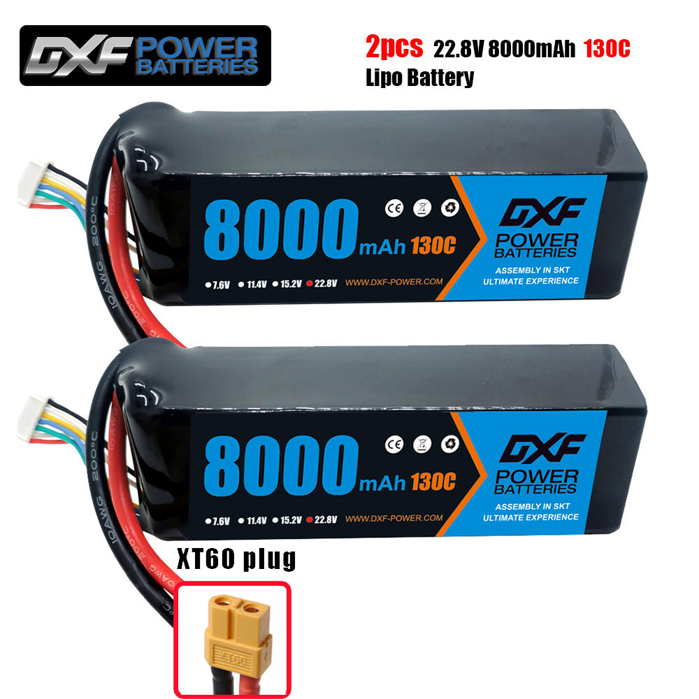 CN)DXF 6S Lipo Battery 22.8V 130C 8000mAh Soft Case Battery CN)DXF 6S Lipo Battery 22.8V 130C 8000mAh Soft Case Battery