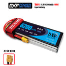 (CN)DXF 3S Lipo Battery 11.1V 100C 6200mAh Soft Case Battery with EC5 XT90 Connector for Car Truck Tank RC Buggy Truggy Racing Hobby