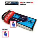 (CN)DXF 2S Lipo Battery 7.4V 100C 3300mAh Soft Case Battery with EC5 XT90 Connector for Car Truck Tank RC Buggy Truggy Racing Hobby