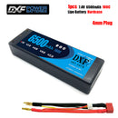 (CN)DXF 4mm 2S 6500mAh 7.4V 100C Batteria Lipo ad Alta Capacità Hardcase con XT90 Spina per 1:8 Scala RC Auto, Multi-Rotore RC Aeroplano, RC Elicottero, RC Barca