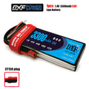 (CN)DXF 2S Lipo Battery 7.4V 50C 3300mAh Soft Case Battery with EC5 XT90 Connector for Car Truck Tank RC Buggy Truggy Racing Hobby