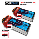 (CN)DXF 6S Lipo Battery 22.2V 100C 6500mAh Soft Case Battery with EC5 XT90 Connector for Car Truck Tank RC Buggy Truggy Racing Hobby