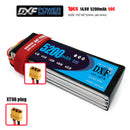 (CN)DXF 4S Lipo Battery 14.8V 50C 5200mAh Soft Case Battery with EC5 XT90 Connector for Car Truck Tank RC Buggy Truggy Racing Hobby