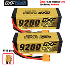 (CN)DXF High Voltage 4S 9200 mAh 15,2 V 130C Batteria Lipo ad Alta Capacità Hardcase con XT90 Spina per 1:8 Scala RC Auto, Multi-Rotore RC Aeroplano, RC Elicottero, RC Barca