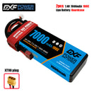 (CN)DXF 2S 7000mAh 7.4V 100C Batteria Lipo ad Alta Capacità Hardcase con XT90 Spina per 1:8 Scala RC Auto, Multi-Rotore RC Aeroplano, RC Elicottero, RC Barca