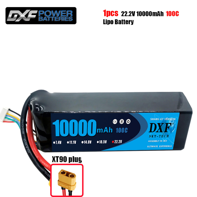 (CN)DXF 6S Lipo Battery 22.2V 120C 8400mAh Soft Case Battery with EC5 XT90 Connector for Car Truck Tank RC Buggy Truggy Racing Hobby