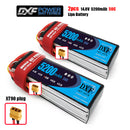 (CN)DXF 4S Lipo Battery 14.8V 50C 5200mAh Soft Case Battery with EC5 XT90 Connector for Car Truck Tank RC Buggy Truggy Racing Hobby