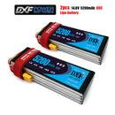 (CN)DXF 4S Lipo Battery 14.8V 80C 5200mAh Soft Case Battery with EC5 XT90 Connector for Car Truck Tank RC Buggy Truggy Racing Hobby