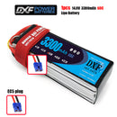(CN)DXF 4S Lipo Battery 14.8V 60C 3300mAh Soft Case Battery with EC5 XT90 Connector for Car Truck Tank RC Buggy Truggy Racing Hobby