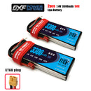 (CN)DXF 2S Lipo Battery 7.4V 50C 3300mAh Soft Case Battery with EC5 XT90 Connector for Car Truck Tank RC Buggy Truggy Racing Hobby