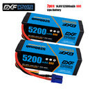 (CN)DXF 4S 5200 mAh 14.8V 60C Batteria Lipo ad Alta Capacità Hardcase con XT90 Spina per 1:8 Scala RC Auto, Multi-Rotore RC Aeroplano, RC Elicottero, RC Barca