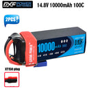 (CN)DXF 4S Lipo Battery 14.8V 10000mAh 100C 200C Deans/T XT90 EC5 for RC 1/8 1/10 Car Truck Tank Models XXMAX 8S Arrama
