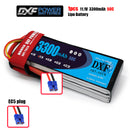 (CN)DXF 3S Lipo Battery 11.1V 50C 3300mAh Soft Case Battery with EC5 XT90 Connector for Car Truck Tank RC Buggy Truggy Racing Hobby