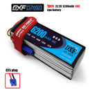 (CN)DXF 6S Lipo Battery 22.2V 50C 6200mAh Soft Case Battery with EC5 XT90 Connector for Car Truck Tank RC Buggy Truggy Racing Hobby