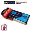 (CN)DXF 2S Lipo Battery 7.4V 50C 3300mAh Soft Case Battery with EC5 XT90 Connector for Car Truck Tank RC Buggy Truggy Racing Hobby