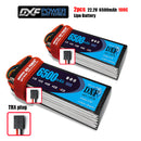 (CN)DXF 6S Lipo Battery 22.2V 100C 6500mAh Soft Case Battery with EC5 XT90 Connector for Car Truck Tank RC Buggy Truggy Racing Hobby