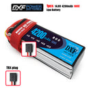 (CN)DXF 4S Lipo Battery 14.8V 100C 4200mAh Soft Case Battery with EC5 XT90 Connector for Car Truck Tank RC Buggy Truggy Racing Hobby