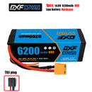 (CN)DXF High Voltage 4S 6200 mAh 14.8V 80C Batteria Lipo ad Alta Capacità Hardcase con XT90 Spina per 1:8 Scala RC Auto, Multi-Rotore RC Aeroplano, RC Elicottero, RC Barca