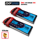 (CN)DXF 2S Lipo Battery 7.4V 100C 6500mAh Soft Case Battery with EC5 XT90 Connector for Car Truck Tank RC Buggy Truggy Racing Hobby