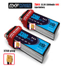 (CN)DXF 6S Lipo Battery 22.2V 60C 3300mAh Soft Case Battery with EC5 XT90 Connector for Car Truck Tank RC Buggy Truggy Racing Hobby