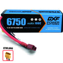 (CN)DXF Lipo Battery 3S 11.1V 6750mAh 100C Hardcase for Rc Truck Drone 1/10 1/8 Scale Traxxas Slash 4x4 RC Car Hard Case