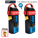 (CN)DXF 3S Lipo Battery 11.4V 130C 8000mAh Soft Case Battery with EC5 XT90 Connector for Car Truck Tank RC Buggy Truggy Racing Hobby