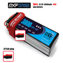 (CN)DXF 6S Lipo Battery 22.2V 60C 3800mAh Soft Case Battery with EC5 XT90 Connector for Car Truck Tank RC Buggy Truggy Racing Hobby