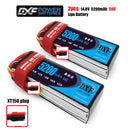 (CN)DXF 4S Lipo Battery 14.8V 50C 5200mAh Soft Case Battery with EC5 XT90 Connector for Car Truck Tank RC Buggy Truggy Racing Hobby