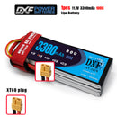 (CN)DXF 3S Lipo Battery 11.1V 100C 3300mAh Soft Case Battery with EC5 XT90 Connector for Car Truck Tank RC Buggy Truggy Racing Hobby