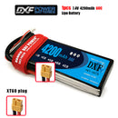 (CN)DXF 2S Lipo Battery 7.4V 60C 4200mAh Soft Case Battery with EC5 XT90 Connector for Car Truck Tank RC Buggy Truggy Racing Hobby