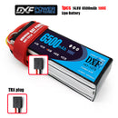 (CN)DXF 4S Lipo Battery 14.8V 100C6500mAh Soft Case Battery with EC5 XT90 Connector for Car Truck Tank RC Buggy Truggy Racing Hobby