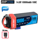 (CN)DXF 4S Lipo Battery 14.8V 10000mAh 100C 200C Deans/T XT90 EC5 for RC 1/8 1/10 Car Truck Tank Models XXMAX 8S Arrama