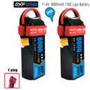 (CN)DXF 3S Lipo Battery 11.4V 130C 8000mAh Soft Case Battery with EC5 XT90 Connector for Car Truck Tank RC Buggy Truggy Racing Hobby