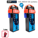 (CN)DXF 4S Lipo Battery 14.8V 120C 8400mAh Soft Case Battery with EC5 XT90 Connector for Car Truck Tank RC Buggy Truggy Racing Hobby