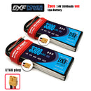 (CN)DXF 2S Lipo Battery 7.4V 60C 3300mAh Soft Case Battery with EC5 XT90 Connector for Car Truck Tank RC Buggy Truggy Racing Hobby