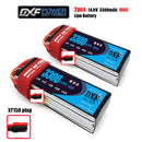 (CN)DXF 4S Lipo Battery 14.8V 100C 3300mAh Soft Case Battery with EC5 XT90 Connector for Car Truck Tank RC Buggy Truggy Racing Hobby
