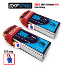 (CN)DXF 4S Lipo Battery 14.8V 60C 3800mAh Soft Case Battery with EC5 XT90 Connector for Car Truck Tank RC Buggy Truggy Racing Hobby