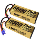 (ES)DXF Lipo Battery 4S 15.2V 6500MAH 140C GoldSeries Graphene lipo Hardcase with EC5 and XT90 Plug for Rc 1/8 1/10 Buggy Truck Car Off-Road Drone