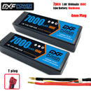 (CN)DXF 4mm 2S 7000mAh 7.4V 100C Batteria Lipo ad Alta Capacità Hardcase con XT90 Spina per 1:8 Scala RC Auto, Multi-Rotore RC Aeroplano, RC Elicottero, RC Barca