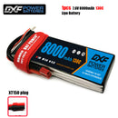 (CN)DXF 2S Lipo Battery 7.6V 130C 8000mAh Soft Case Battery with EC5 XT90 Connector for Car Truck Tank RC Buggy Truggy Racing Hobby