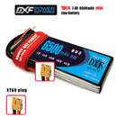 (CN)DXF 2S Lipo Battery 7.4V 100C 6500mAh Soft Case Battery with EC5 XT90 Connector for Car Truck Tank RC Buggy Truggy Racing Hobby