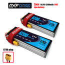 (CN)DXF 4S Lipo Battery 14.8V 80C 6500mAh Soft Case Battery with EC5 XT90 Connector for Car Truck Tank RC Buggy Truggy Racing Hobby
