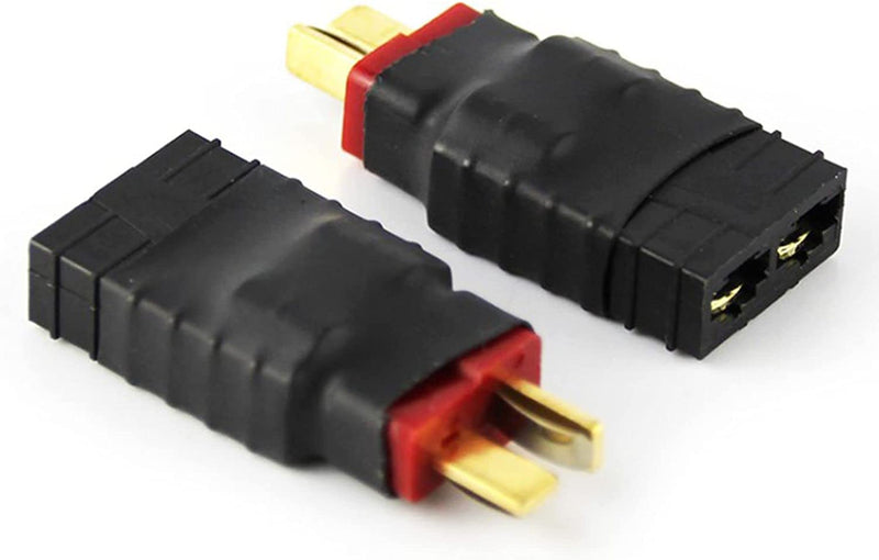 (ES)DXF 2 Pair Male to Female TRX Female Deans to Male TRX Traxxas Connector Wireless Adapter for RC Charger (Pack of 4)