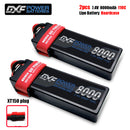 (CN)DXF 2S 8000mAh 7.4V 110C Batteria Lipo ad Alta Capacità Hardcase con XT90 Spina per 1:8 Scala RC Auto, Multi-Rotore RC Aeroplano, RC Elicottero, RC Barca