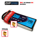 (CN)DXF 2S Lipo Battery 7.4V 100C 3300mAh Soft Case Battery with EC5 XT90 Connector for Car Truck Tank RC Buggy Truggy Racing Hobby