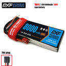 (CN)DXF 2S Lipo Battery 7.6V 130C 8000mAh Soft Case Battery with EC5 XT90 Connector for Car Truck Tank RC Buggy Truggy Racing Hobby